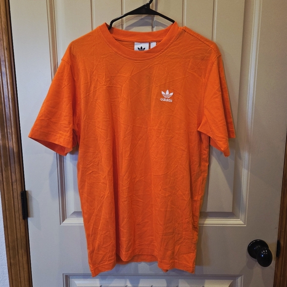 Men's Adidas Originals Orange Essential Tee T-shirt Sz Small IY5367 Workout Gym - Picture 1 of 7